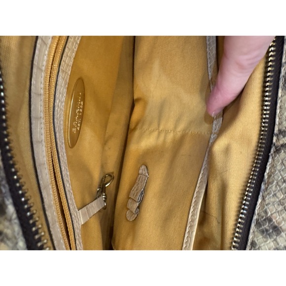 Brahmin‎ Small Caroline satchel bag in a textured canvas Snakeskin Embossed - Picture 16 of 16